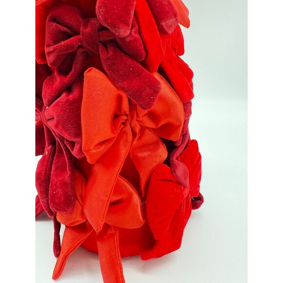 Ashland Christmas noel  tabletop Christmas tree red bows and a gold bow topper - Picture 3 of 7